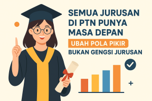 Semua Jurusan PTN Punya masa dEpan ilustrasi lulusan perguruan tinggi perempuan